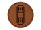Medical Injury Bandage Round Iron-On Engraved Faux Leather Patch Applique - 2.5"